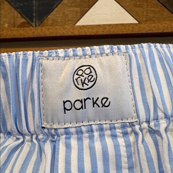 PARKE Blue + White Striped Boxer Shorts size XS - Picture 3 of 5
